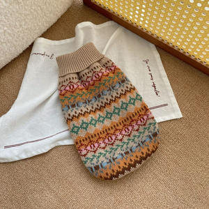 レトロな印刷愛らしいペットセーター犬秋冬ジャンパー - Product Image 3