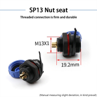 Connecteur d'aviation étanche IP68 de haute qualité, fiche femelle SP13 et prise mâle circulaire pour Weipu