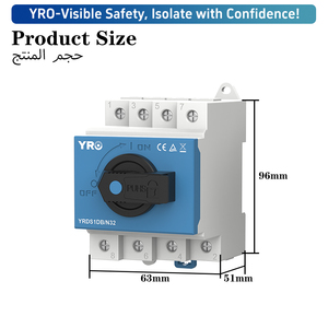 Interruptor Aislador de CC para Energía Solar, 600 Voltios, 20 Amperios, Desconectador Eléctrico, Interruptor Principal - Product Image 4