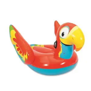 YongRong factory Large parrot ride large water animal inflatable ride toys floating mat for lake