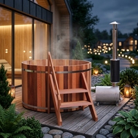 Fabricant de sauna vapeur, bain à remous en bois de cèdre de qualité commerciale, spa extérieur pour hôtel, complexe hôtelier, bien-être