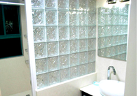 Blocs de verre creux Volume Discount motif fleur de glace bloc de verre cloisons pour la décoration intérieure Art bloc de verre architectural