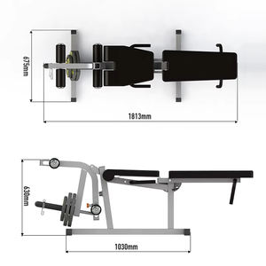 <span class=keywords><strong>Banc</strong></span> de musculation pliable tout-en-un Rising Fitness avec développeur de jambes et curl de prédicateur, pour la maison et la salle de sport commerciale - Product Image 2