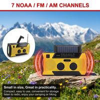 Radio Meteorológica AM FM de 5000 mAh con Carga Rápida, Alarma SOS, Luz de Lectura, Material Plástico, Calidad Confiable