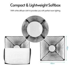 Nhỏ gọn nhiếp ảnh Ánh sáng Kit <span class=keywords><strong>Softbox</strong></span> chiếu sáng Set với 45W 3200K-5600K bi-nhiệt độ màu LED ánh sáng * 1 + <span class=keywords><strong>40</strong></span>*<span class=keywords><strong>40cm</strong></span> <span class=keywords><strong>softbox</strong></span> - Product Image 6