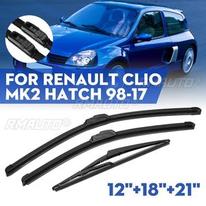 Balais d'essuie-glace pour pare-brise, 3 pièces, 21'' + 18'' + 12'', pour Renault Clio MK2 Hatch 1998-2017, accessoires de voiture - Product Image 1