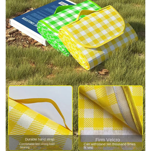 Tapis de pique-nique en gros, couverture d'extérieur pour la plage et les prairies, pliable, portable, facile à nettoyer, imperméable - Product Image 6