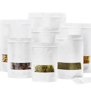 White Color Plain Flat Pepper Seed Coffee Beans Paper Packaging Bags