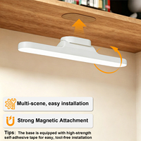 Lumière LED magnétique pour armoire, rechargeable par USB, à intensité variable, avec détecteur de mouvement, éclairage sous l'armoire, 3 températures de couleur