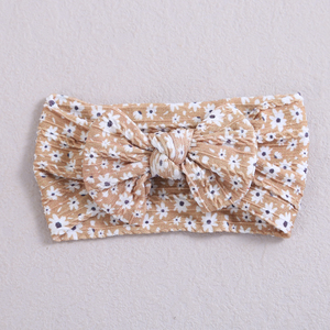 Bandeaux turbans en Nylon pour filles, serre-<span class=keywords><strong>oreille</strong></span> avec câble tricoté, nœuds imprimés, avec doublure princesse, déguisement Parent-enfant - Product Image 4