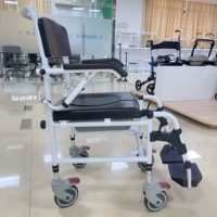 Fauteuil roulant médical pour le transfert des patients Équipement de sécurité des toilettes pour les personnes handicapées