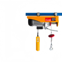Tragbarer PA200 Mini-Elektrohebezug 100kg 200kg mit Doppelhaken-Design 220V Haushalts-Kleinhebevorrichtung