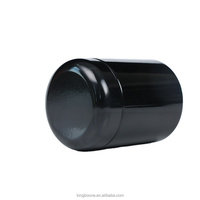 Pot en verre Yushuo ZLL 250 ml en verre noir jade avec couvercle en plastique, ensemble de pots à pâte grande capacité en verre violet foncé