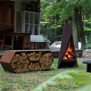 Scandinavian Outdoor Corten Fire Pit Outdoor Heating CE Certified 9999 BTU Anti-Corrosion Weathering Steel Structure for Outdoor - Product Image 1