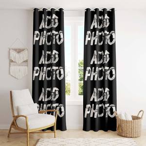 Rideaux occultants personnalisés avec œillets, draperies de fenêtre personnalisées, ajouter des photos, du <span class=keywords><strong>texte</strong></span>, personnalisé pour le salon, la chambre à coucher, le bureau, décoration - Product Image 2