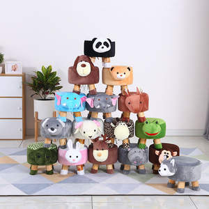 Pouf animal mignon en forme d'animal, tabouret en <span class=keywords><strong>bois</strong></span> de pin pour enfants, pouf pour enfants, animal de grande taille, marchepied pour animaux de compagnie - Product Image 6