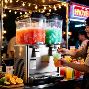 Distributeur de boissons chaudes et froides à 2 cylindres, machine à jus commerciale pour thé au lait et jus - Product Image 5