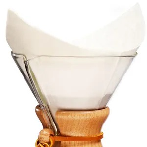 Großhandel UK Natural 3 6 Cup Classic gebleicht große quadratische Gießen über die Herstellung von Einweg-Tropf Chemex Kaffeefilter papier