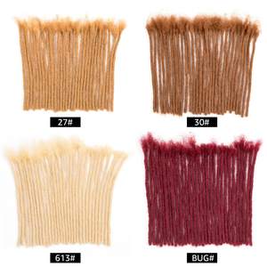 Extension de Locs Dreadlocks Afro Complètes Faites Main en Cheveux Humains Permanents pour Femmes/Hommes, Peut Être Teint, Décoloré, Frisé - Product Image 5