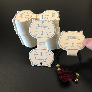 Venta al por mayor, embalaje personalizado, marca, exhibición de joyería, etiquetas de cuidado, etiquetas, pendientes, collar, tarjetas de joyería personalizadas con logotipo - Product Image 1
