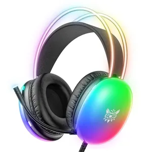 <span class=keywords><strong>ONIKUMA</strong></span> X25 3.5mm + USB Casque de sport supra-auriculaire Réduction du bruit Casque de jeu filaire avec lumière RVB pour PS4 PS5 Xbox One PC - Product Image 2