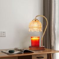 Produk Cina bunga dapat diredupkan dekorasi rumah 50W aromaterapi lilin kecil mencair pembakar listrik penghangat lilin lampu dengan timer
