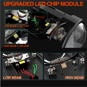 Phare antibrouillard projecteur jaune 120W blanc combo 33000Lm 12V Zdf2C 2 pouces pour <span class=keywords><strong>Toyota</strong></span> Honda, lentille Bi-LED IP67 - Product Image 2