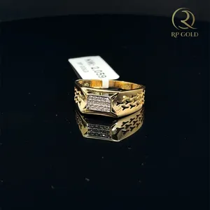 Anillo de oro para hombre con diseño de racimo de diamantes, banda moderna y elegante, perfecto para uso diario, ocasiones especiales, regalo de joyería de calidad - Product Image 1