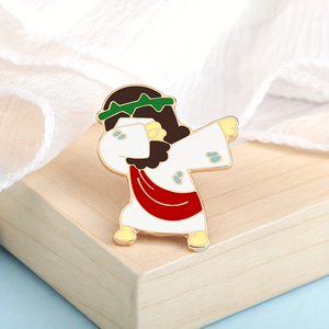 Épinglette en émail Jésus <span class=keywords><strong>Messie</strong></span> - Badge icône de la foi chrétienne pour vêtements, sacs et bijoux - Cadeau idéal pour les amis - Product Image 5
