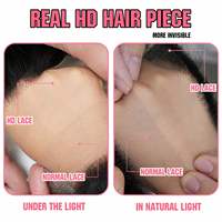 Extensions de cheveux brésiliens Amygirl 4x4 HD Lace Closure 100% Remy, double trame machine, ondulations lâches, 3 paquets avec closure, sans perte de cheveux