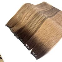 Extensions de cheveux humains vierges Remy les plus vendues, blondes européennes, lisses, double épaisseur, trame invisible, douce, Genius Weft