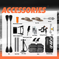 Planche à pagaie gonflable pour 2 personnes, vélo aquatique gonflable, kayak avec accessoires pour la pêche