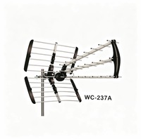 Antena HDTV Luar Ruangan Jangkauan Jauh WC-237A 4K Aluminium UHF VHF Digital TV Gain Tinggi 15dbi 1050mm Penguat Sinyal Rumah