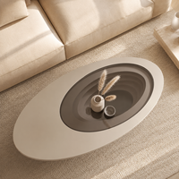 Table basse moderne en marbre contemporaine, polyvalente, élégante, durable, écologique, de haute qualité, surface spacieuse, meubles de salon