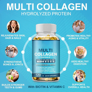 Factory Supply <strong>Multi</strong> <strong>Collagen</strong> Softgels with Biotin Supports Skin Hair Nails &amp; Joint Health, 120 Count Dietary <strong>Supplement</strong> - Product Image 2