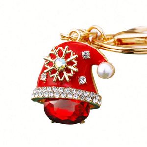 Creative Diamond-encrusted <b>Crystal</b> Christmas Reindeer <b>Animal</b> Metal Keychain Pendant - Product Image 4