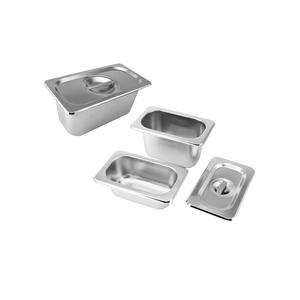 전체 크기 두꺼운 스테인레스 스틸 201/304 GN 팬 뚜껑과 상업 레스토랑 호텔 미국/유럽 스타일 식품 용기 팬 - Product Image 2