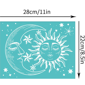 Khuôn In Lụa Tự Dính Khuôn Cắt Chuyển Lưới Họa Tiết Mặt Trời Khuôn Cắt Có Thể Giặt Tái Sử Dụng - Product Image 2