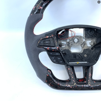 Volant en fibre de carbone personnalisé pour Ford MK3 Focus avec écran LED en carbone forgé