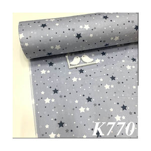 Divertente stampa per bambini tessuto organico tessuto Non stimolante in poliestere/cotone tessuto di flanella in saia semplice 150GSM - Product Image 2