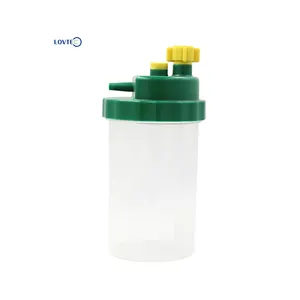 Lovtec tıbbi tek kullanımlık plastik oksijen kabarcık nemlendirici şişe debimetre