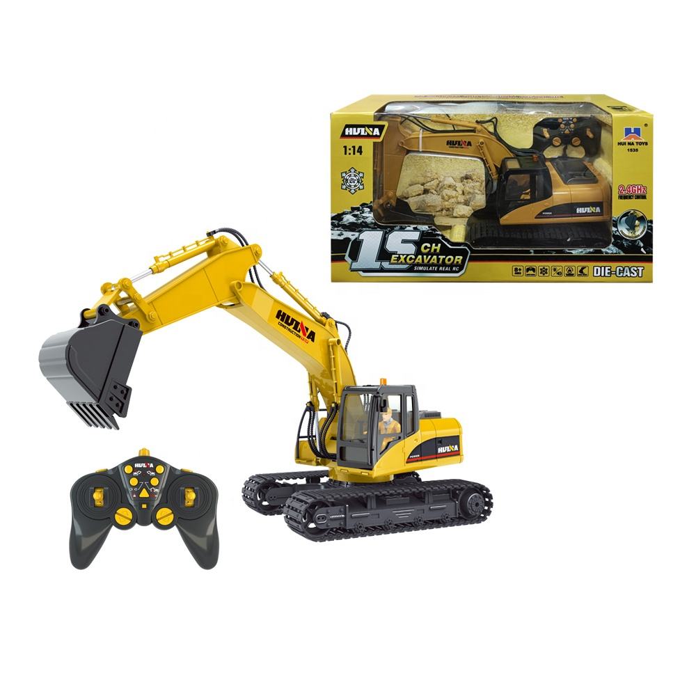Huina 1535 1:14 Scale RC Die-Cast Excavator Toy - 15 Channels