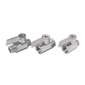 Mini-vanne à boisseau sphérique en acier inoxydable, port interne/externe fileté 3/8 po pour utilisation industrielle eau/air - Product Image 3