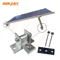 Supports de montage solaire inclinables en aluminium SOEASY, jambes avant et arrière, système de montage de panneaux solaires sur toit incliné