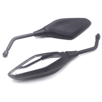 Rétroviseur universel noir pour VTT, quad et moto, accessoire de vélo électrique en ABS et aluminium avec lentille réfléchissante