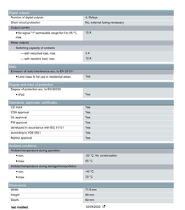 Contrôleur PLC PAC Siemens 6ED1052-1MD08-0BA1 8/4 I/O DC20.4V-28.8V Ethernet/ProfiNet/UDP 1 Mo de mémoire intégrée 150 Ko - Product Image 6