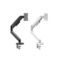 Support pour ordinateur portable de bureau à ressort à gaz flexible de bureau moderne en gros et bras de moniteur à gaz unique réglable pour ordinateur