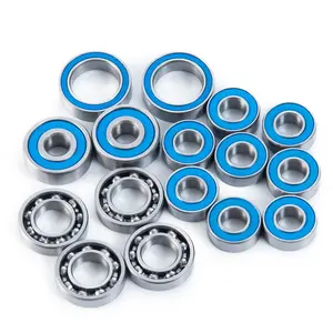Replacement 16PCS Blue Bearing Kit for All Axial SCX-10.2 Ar44 Axles SCX10 II 1/10 RC Crawler Car Bearing Upgrade Parts
