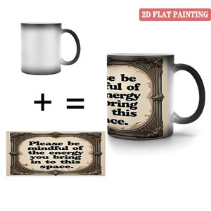 Mug en céramique noir givré 11oz, tasse à boire changeante de couleur activée par la chaleur, cadeau pour fête - Product Image 4