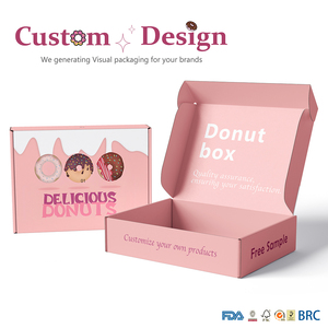 Luxury Eco-Friendly Paper Bakery Cake <strong>Box</strong> <strong>Custom</strong> <strong>Printed</strong> <strong>Donut</strong> <strong>Box</strong> Recycled Materials For Cookies Pastry Food Gift Packaging - Product Image 2